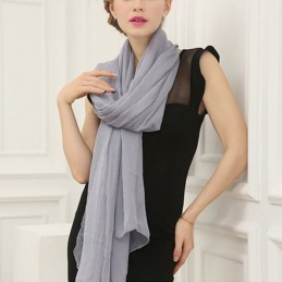 Grande Etole Mousseline Gris