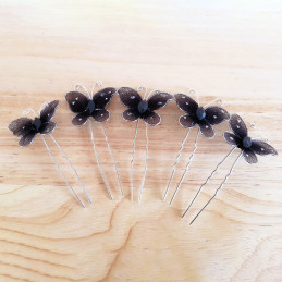 5 Epingles Chignon Papillon...